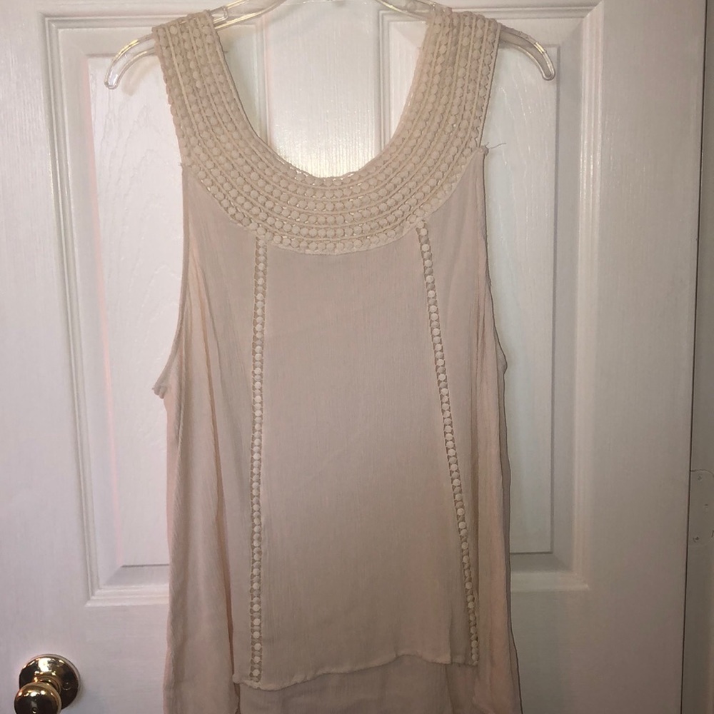 Maurices  sleeveless rayon ivory top